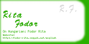 rita fodor business card